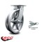 Service Caster 8 Inch Kingpinless V Groove Semi Steel Poly Wheel Swivel Caster with Swivel Lock SCC-KP30S820-VGR-BSL - alternate 6
